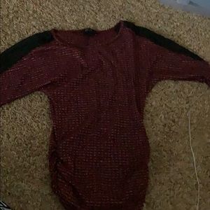 Red, black, sparkle blouse